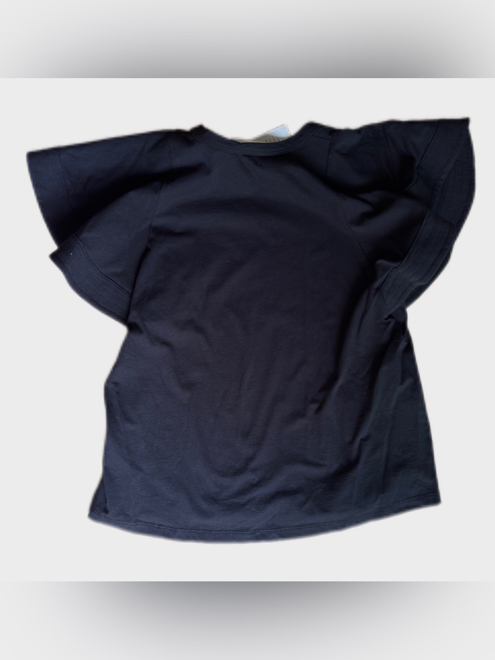 NWT A.L.C. Black Lucinda Ruffle Sleeve Tee Small - Picture 3 of 5